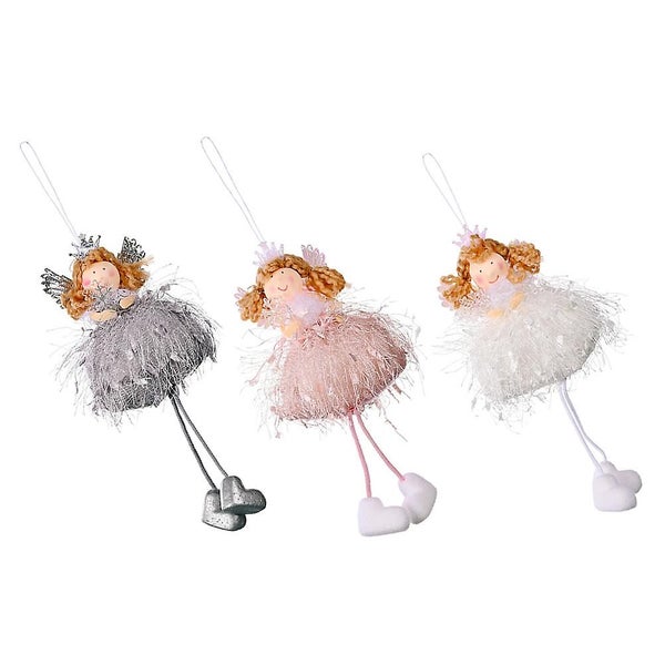 3 Pcs Nativity Decor Xmas Tree Doll Ornament Figurine Doll Hanging Gift Tag Han Carousel 4