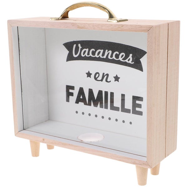 Wooden Piggy Bank Bedroom Coin Bank Kids Coin Holder Money Storage Container Carousel 1