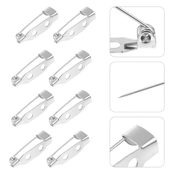 50 Pcs Decked Accessories Locking Backs Safety Clasp Brooch Bar Pins Brooch Mak Carousel 3