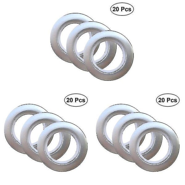 60 Pcs Low Noise Eyelet Ring For Curtain Tape Buckle Blinds Drapery Rod silve Carousel 2