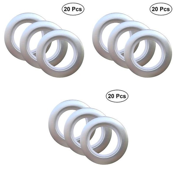60 Pcs Low Noise Eyelet Ring For Curtain Tape Buckle Blinds Drapery Rod silve Carousel 4