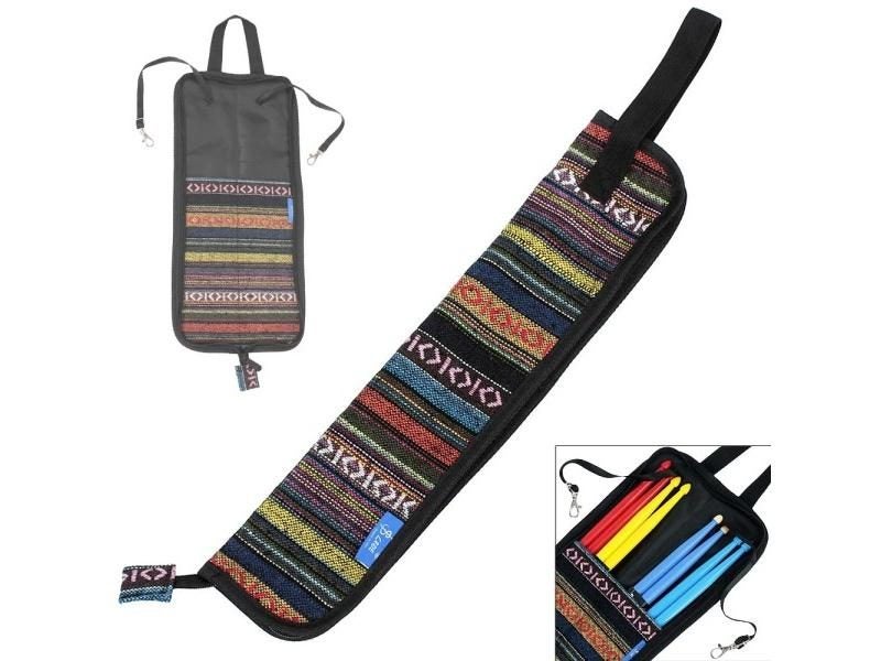 Portable Lightweight Folk Style Knitted Drum Sticks Gig Bag Drumsticks Storage Carousel 1