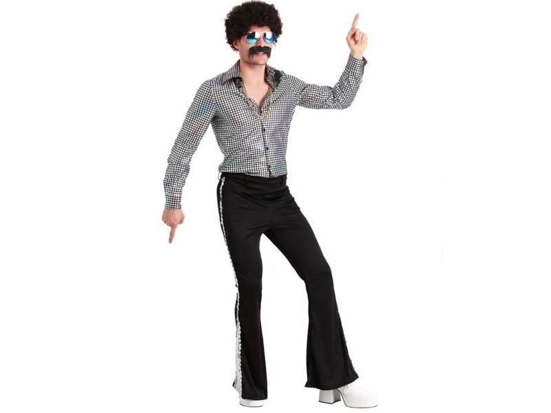 Halloween Retro 70s Hippie Cosplay Costume For Men Adult Rock Disco Clothing Carousel 2
