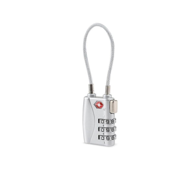 Portable Tsa Approved Security Cable Luggage Lock 3 digit Combination Password Carousel 1