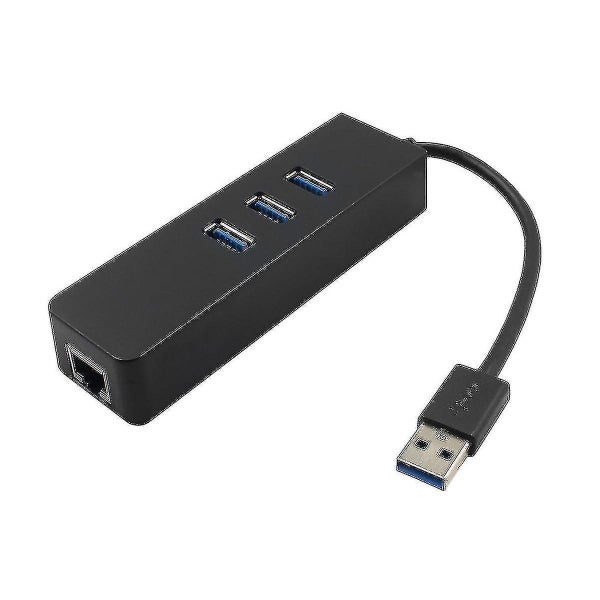 3 Ports Usb 3.0 Ethernet Lan Rj45 Net work Adapter Hub To 100mbps For Pc Carousel 1