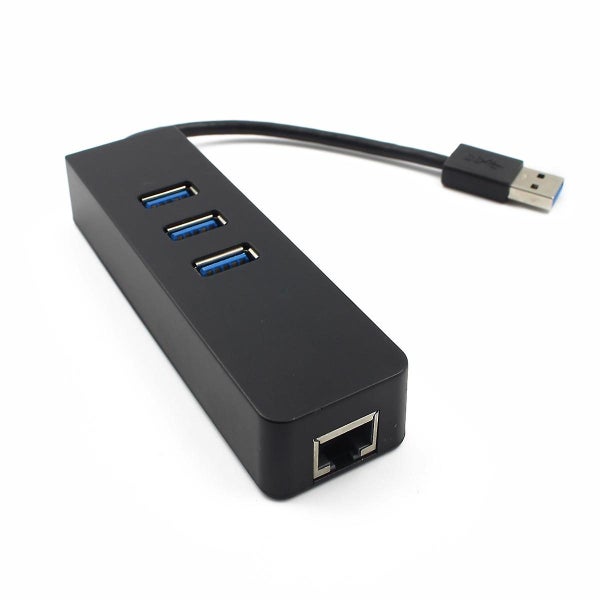 3 Ports Usb 3.0 Ethernet Lan Rj45 Net work Adapter Hub To 100mbps For Pc Carousel 2