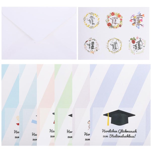 1 Set German Version Graduation Greeting Cards Paper Graduation Season Cards Pr Carousel 2