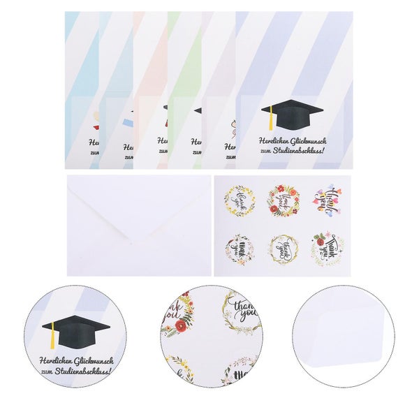 1 Set German Version Graduation Greeting Cards Paper Graduation Season Cards Pr Carousel 5