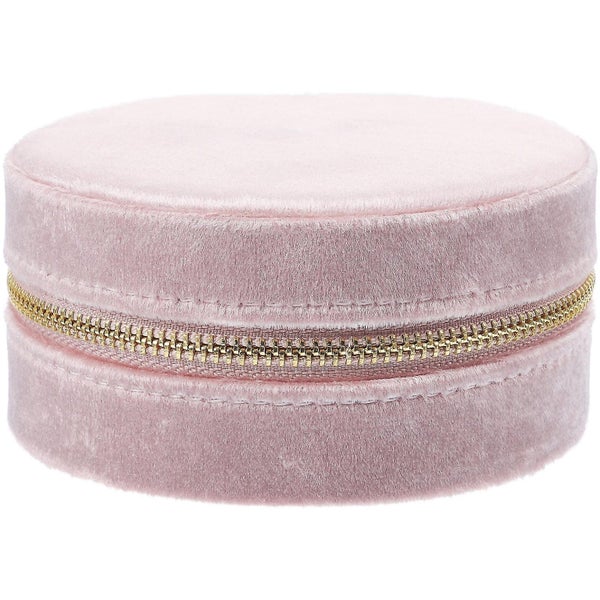Round Jewelry Box Portable Earring Jewelry Box Necklace Earring Box Travel Jewe Carousel 1