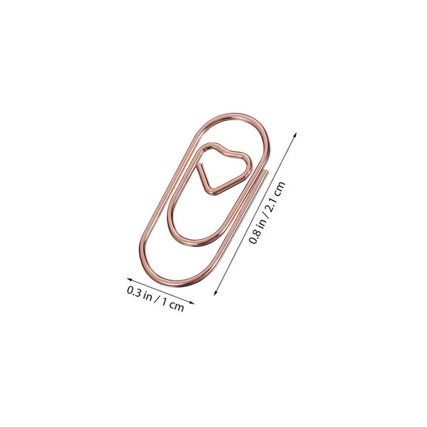 400 Pcs Heart Paper Clips Love Heart Shaped Decorative Document Clips Bookmark Carousel 2