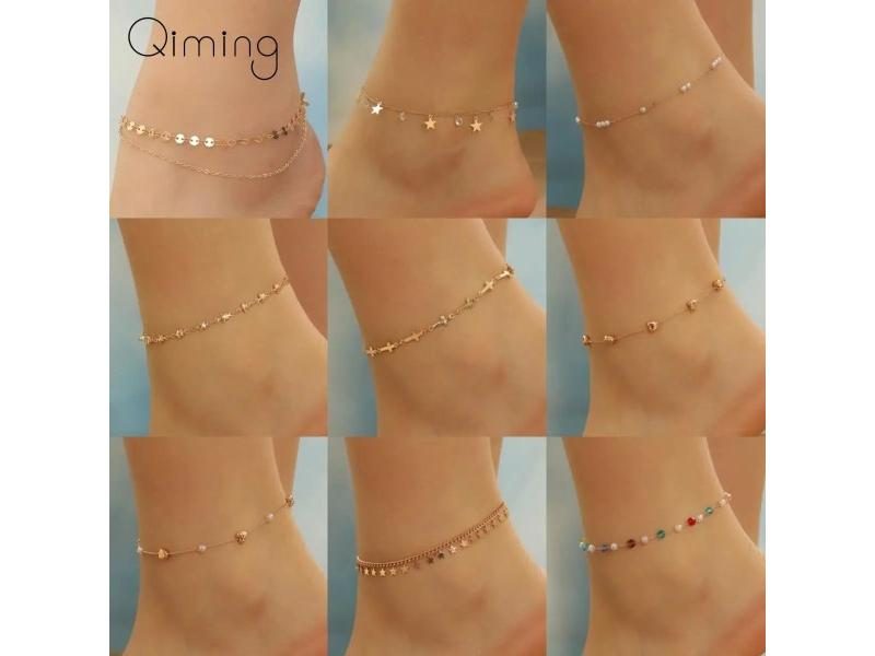 Bohemia Women's Little Star Tassel Anklet Barefoot Jewelry Carousel 2