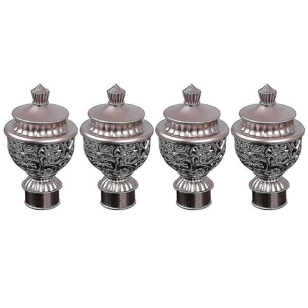 4pcs Roman Rod Hollow out Head Hollow out Curtain Rod End Curtain Accessories F Carousel 2