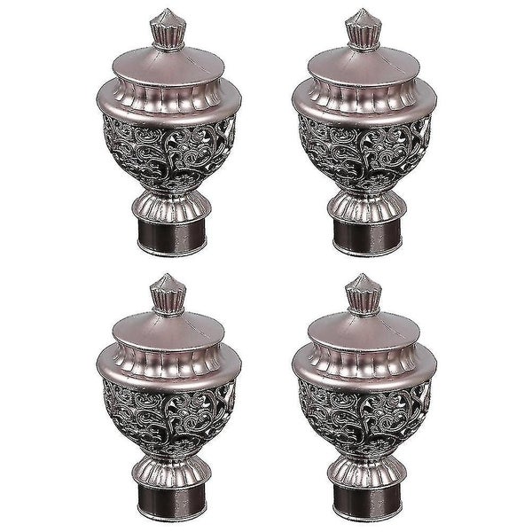4pcs Roman Rod Hollow out Head Hollow out Curtain Rod End Curtain Accessories F Carousel 3