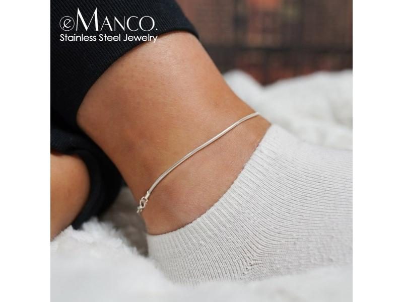 Snake Chain Anklet Stainless Steel Adjustable For Women Girls Jewelry Carousel 2
