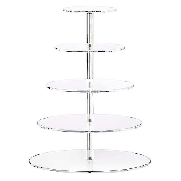 1pc Round Dessert Stand 5 Tier Serving Tray Stand Tiered Cake Stand Carousel 1