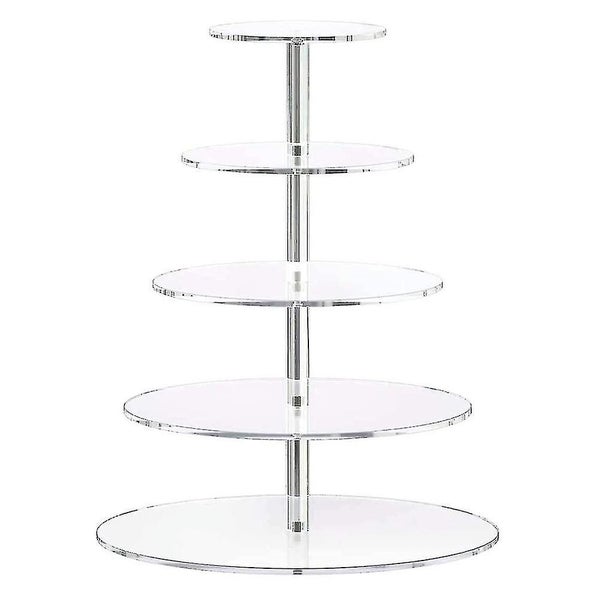 1pc Round Dessert Stand 5 Tier Serving Tray Stand Tiered Cake Stand Carousel 2