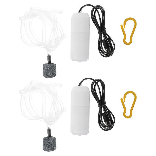 2 Sets Usb Air Pump Fishing Oxygen Pump Outdoor Oxygenator Small Aquarium Air P Carousel 1