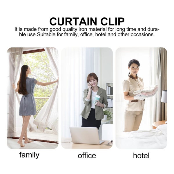 20 Pcs Curtain Hooks Drapes Drapery Curtain Rings Rings Heavy Curtains Drapery Carousel 2