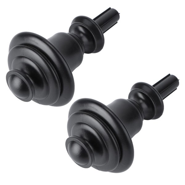 2pcs Curtain Accessories Curtain Rod Roman Rod Decorative Head 3/4 Inches Black Carousel 2