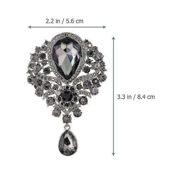 Rhinestone Brooch Pin Sparkly Coat Collar Lapel Brooch Clip Women Jewelry Gift Carousel 2