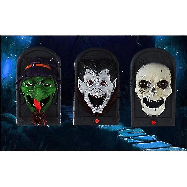Halloween Doorbell Light Up Eyeball Talking Scary Sounds For Party Bar Door Dec Carousel 3