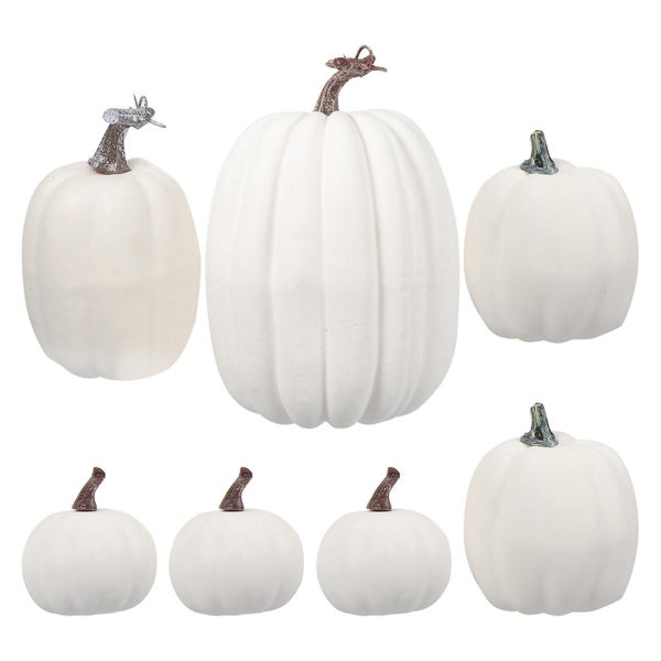 7pcs Halloween Simulated Pumpkin Model Decor Halloween Decorative Pumpkin Props Carousel 1