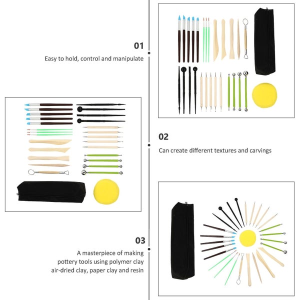 28pcs Diy Sculpting Tools Clay Carving Tools Kids Adults Clay Sculpting Tools Carousel 2
