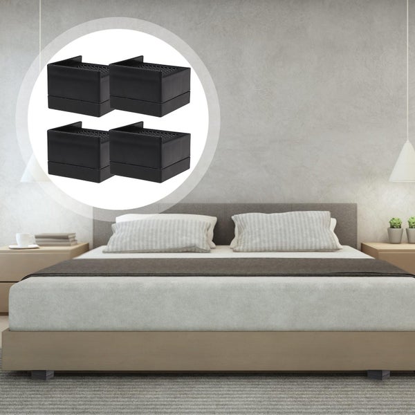 4 Pcs Furniture Lift Furniture Feet Mats Adjustable Bed Lifts Cabinet Leveling Carousel 2
