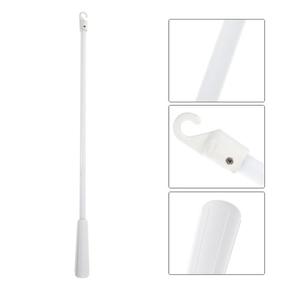 White Curtain Blind Rod Hook Grip Blind Opener Stick Blind Extension Stick Tilt Carousel 3