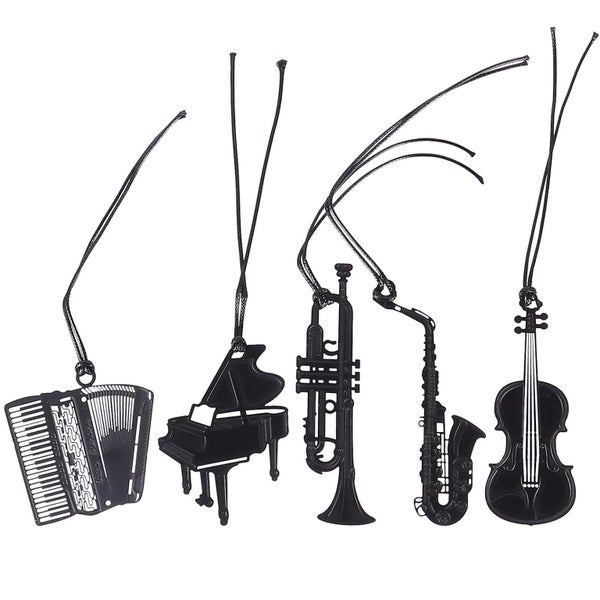 5pcs Fashionable Musical Instruments Page Marker Metal Bookmark Gift Bookmark Carousel 1