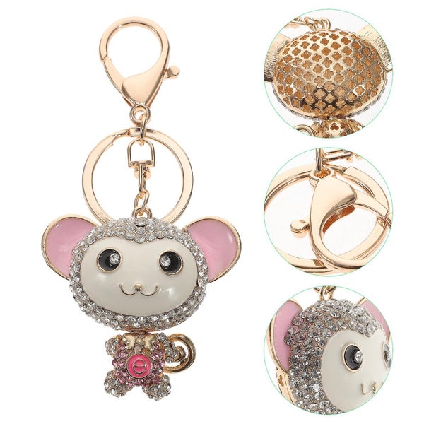 Small Monkey Keychains Decorative Key Rings Cartoon Monkey Keychains Metal Keyc Carousel 5