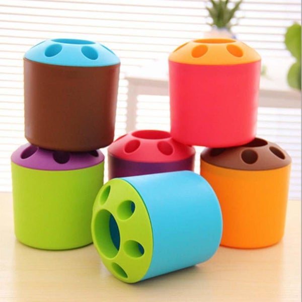 Toothbrush Holder Large Organizer Stand For Bathroom Vanity Countertops red Bot Carousel 3