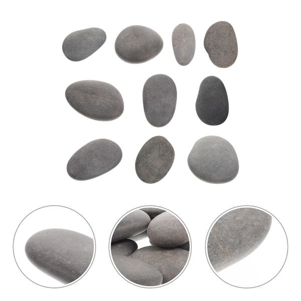 10 Pcs Fish Tank Pebbles Kids Drawing Rocks Craft Painting Rocks Flat Stones Cr Carousel 2