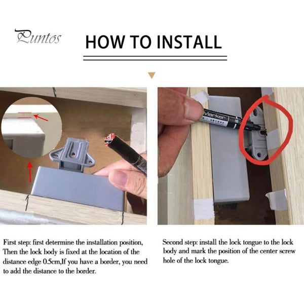 Electronic Digital Invisible Keyless Sensor Lock for Wardrobe Cabinet Drawer Carousel 8