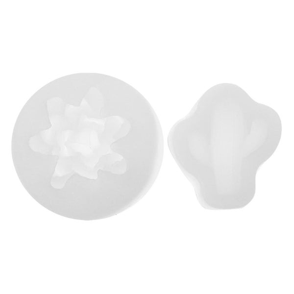 2pcs Succulents Cactus Silicone Molds Soap Candle Epoxy Craft Making Molds Carousel 1