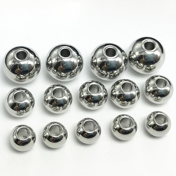 100 Pcs Bead Necklaces Rondelle Beads Metal Spacer Beads Metal Loose Beads Jewe Carousel 3