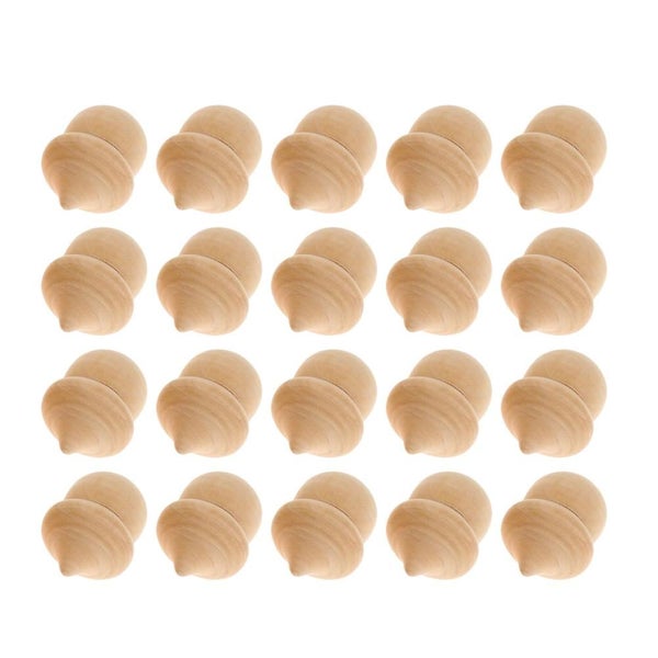 20 Pcs Dining Room Table Decor Unfinished Acorn Wooden Peg Dolls Wooden Acorn D Carousel 1