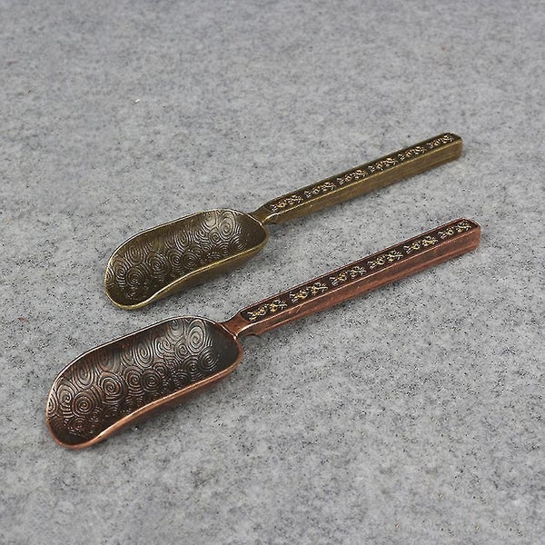 Copper Zinc Loose Leaf Tea Scoop Retro Style Tea Shovel Coffee Bean Scooper Mea Carousel 3