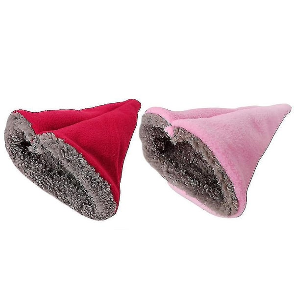 2 Pcs Bunny Accessories Hamster Warm House Guinea Pig Bed Ferret Bed Hamster Fl Carousel 1