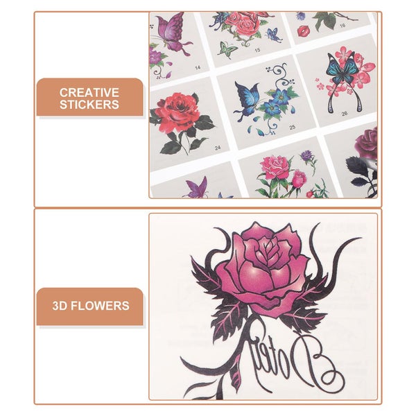 60 Sheets Wedding Decor Disposable Tattoo Stickers Various Designs Tattoos Stic62965461038209111