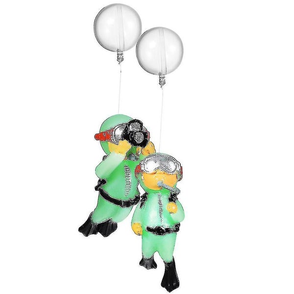 2pcs Glow In The Dark Fish Tank Diver Ornaments Floating Diver Decoration Aquar Carousel 2