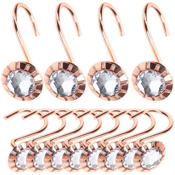 12pcs Curtain Holdbacks Hook Decorative Drapery Hook Shower Curtain Tiebacks Carousel 2