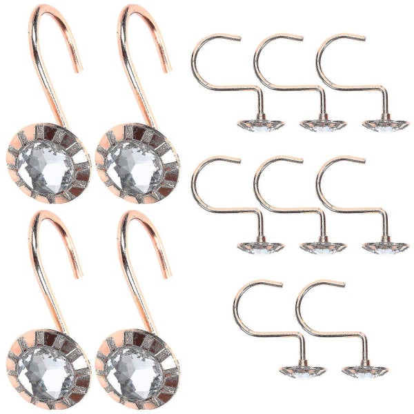 12pcs Curtain Holdbacks Hook Decorative Drapery Hook Shower Curtain Tiebacks Carousel 3