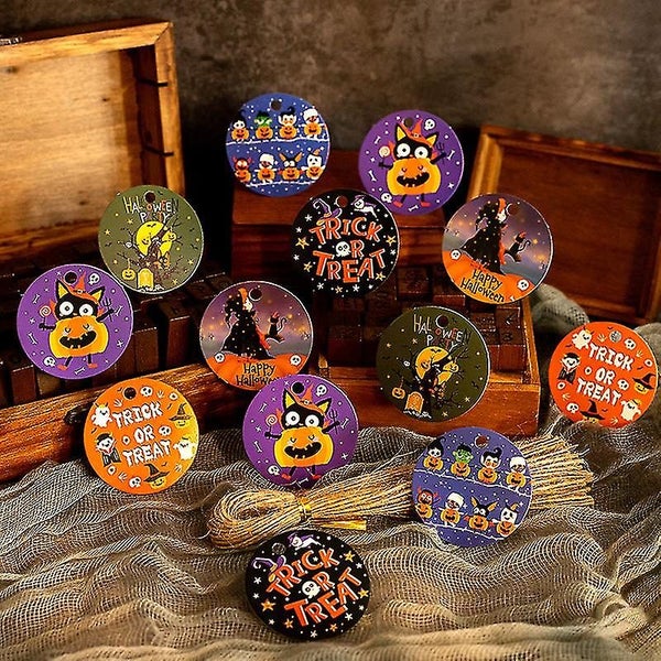 1 Set Halloween Blessing Cards Halloween Hanging Tag Halloween Bookmark With He Carousel 3