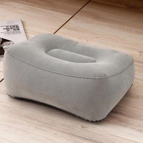 Inflatable Airplane Leg Rest Pillow Travel Footrest Foot Stool Recliner Relax C Carousel 2