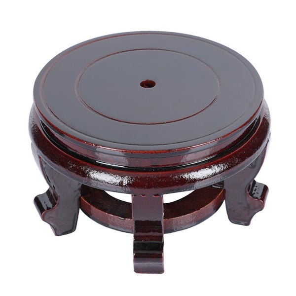 Round Planter Baseball Display Stand Wooden Teapot Stand Cupcake Stand Flowerpo Carousel 1