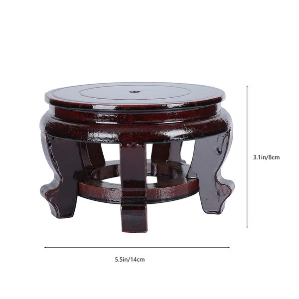 Round Planter Baseball Display Stand Wooden Teapot Stand Cupcake Stand Flowerpo Carousel 2