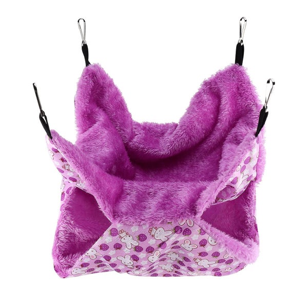 1pc Hamster Warm Hammock Double Layers Hanging Pet Hammock Swing Bed Carousel 1