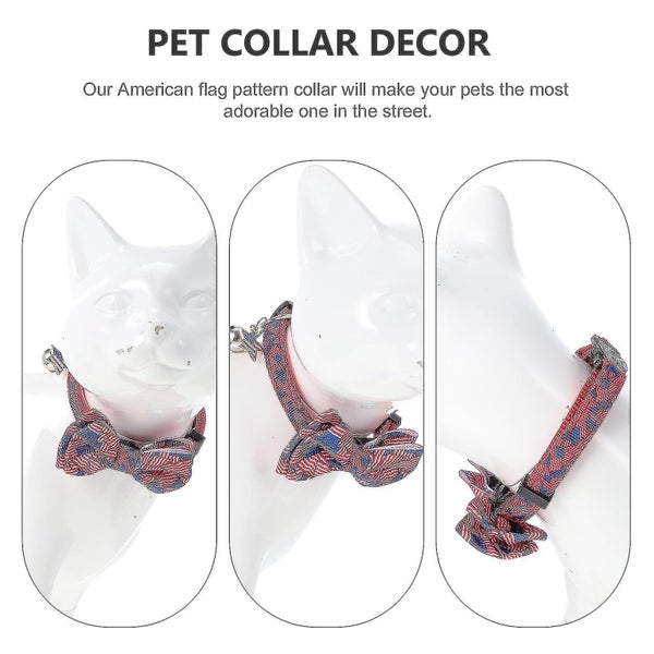Puppies Collars Household Cat Collar Us Flag Pet Collar 4th July Collar Puppy C Carousel 4