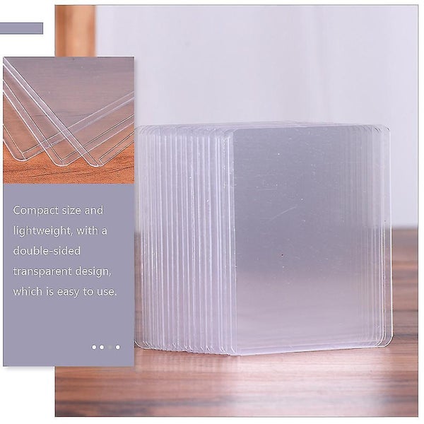 50pcs Game Cards Protectors Double sided Transparent Cards Covers Pvc Game Card Carousel 5